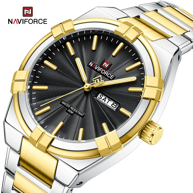 Naviforce 9218 CH - Silver Gold
