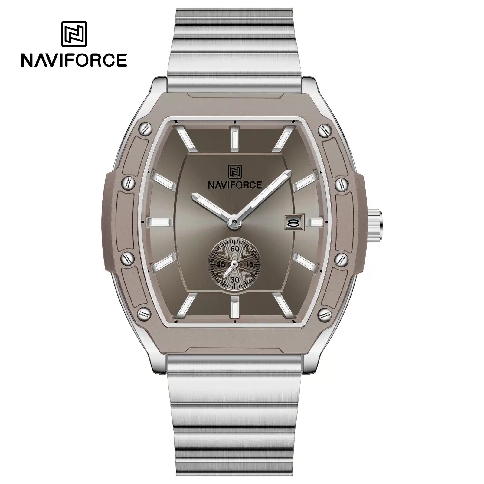 NAVIFORCE 8068G Men's women Watch with High Quality Glass Square Watches Manufacturer Custom Quartz Watch