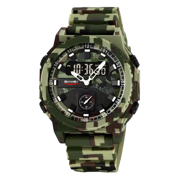 SKMEI 2355 DUAL TIME WATCH NEW ARRIVAL WATERPROOF MEN DIGITAL WRIST WATCH