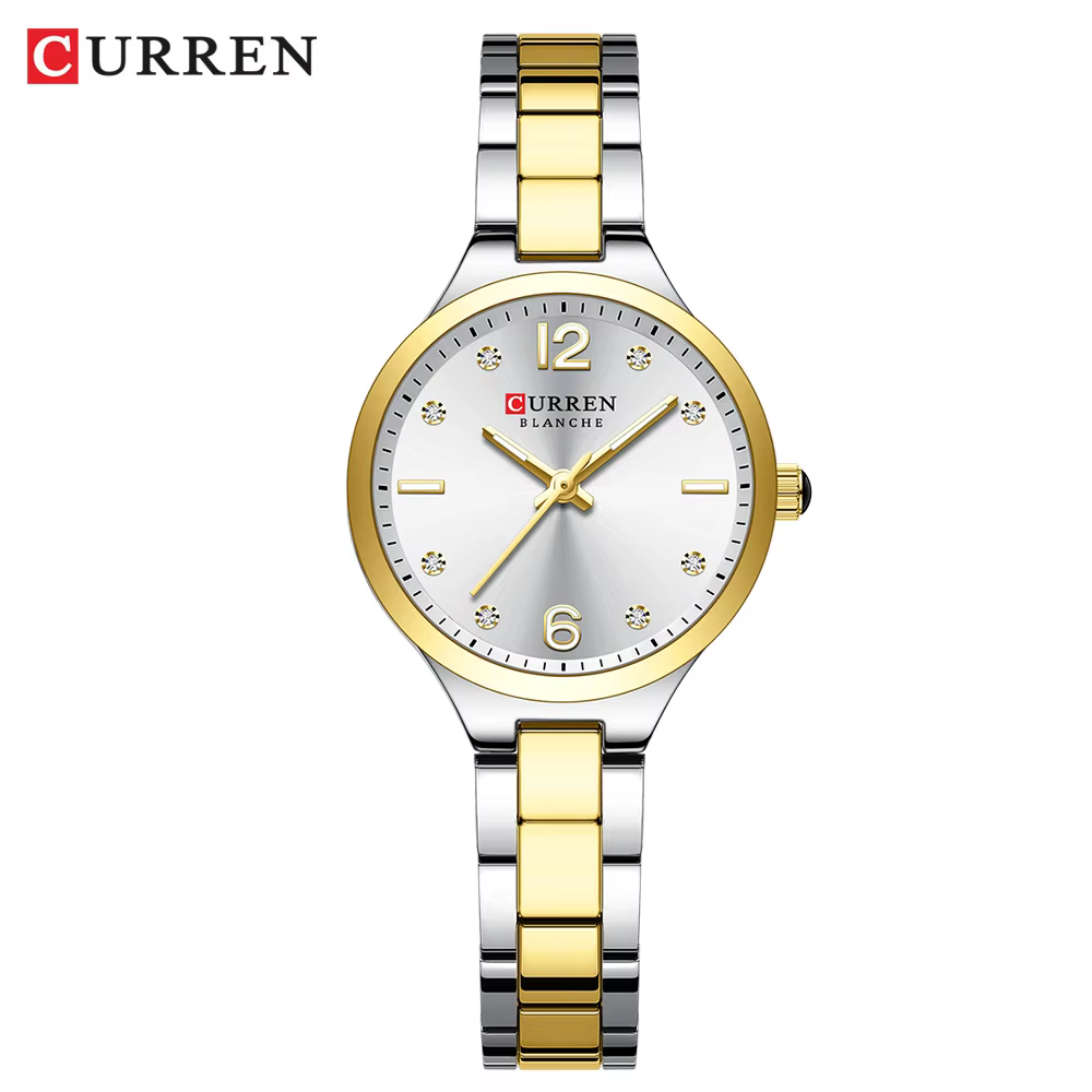 Curren 9105 Fashion Diamond Number Dial Ladies Women Elegant Watch
