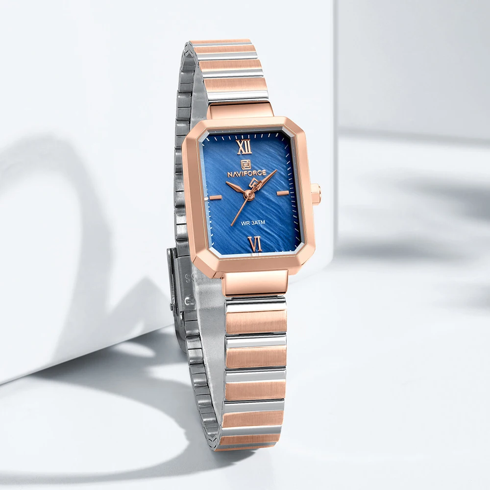 NAVIFORCE 5050 Silver Ash Stainless Steel Womens Watch.