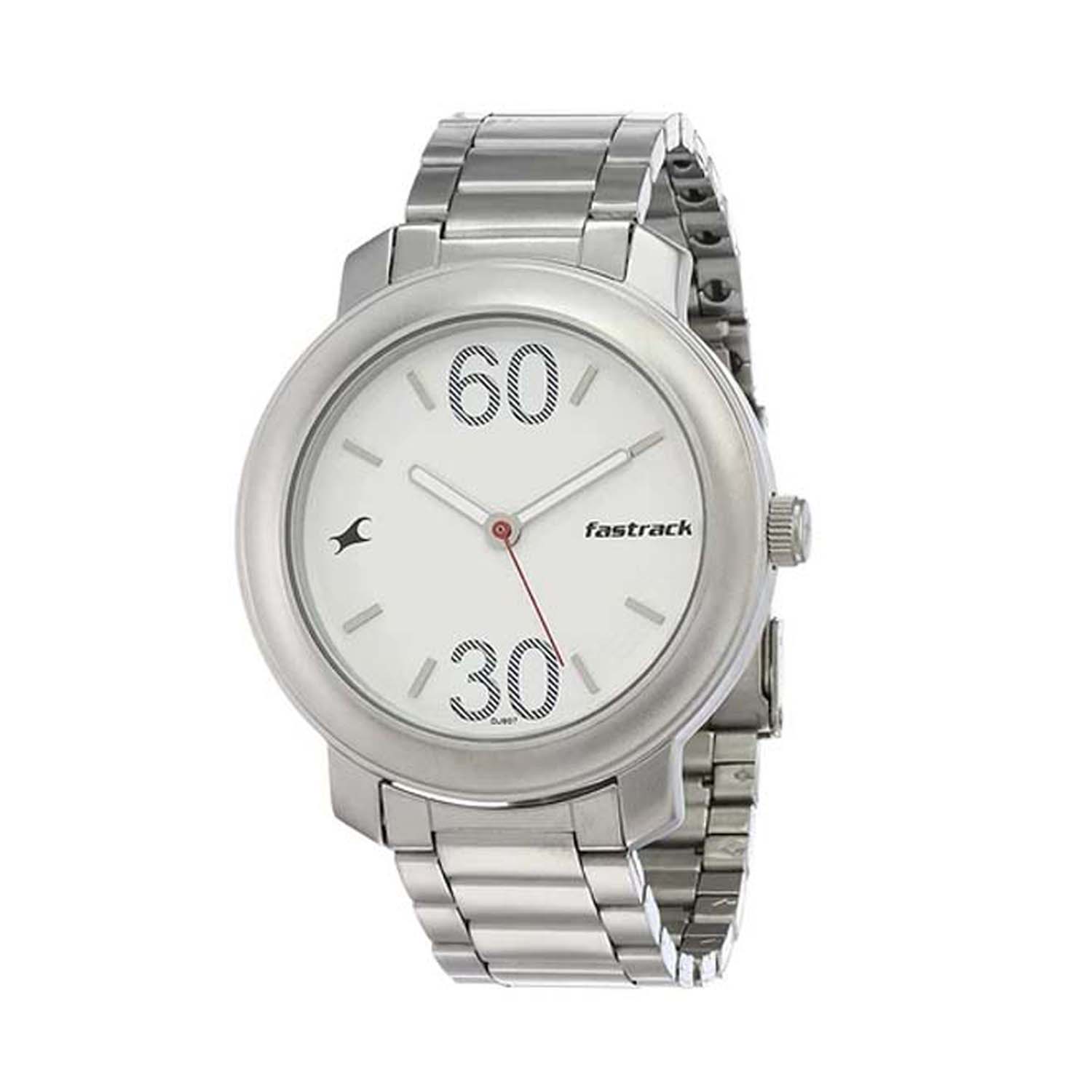 Fastrack Quartz Analog Silver Dial Stainless Steel Strap  3222SM01 Men’s Watch